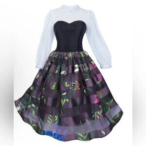 Disney Long Sleeve Dress Sleeping Beauty Briar Rose Costume NWT